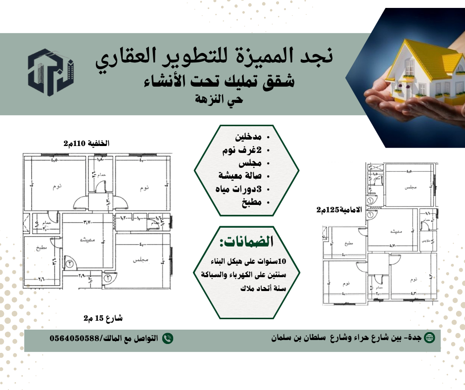 شقق تمليك والاستثمارية تحت الانشاء