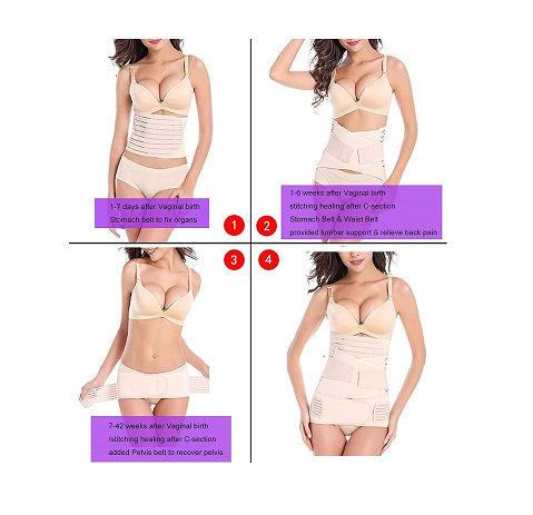 مشد النفاس والولادة الثلاثي للبطن والخصر والأرداف