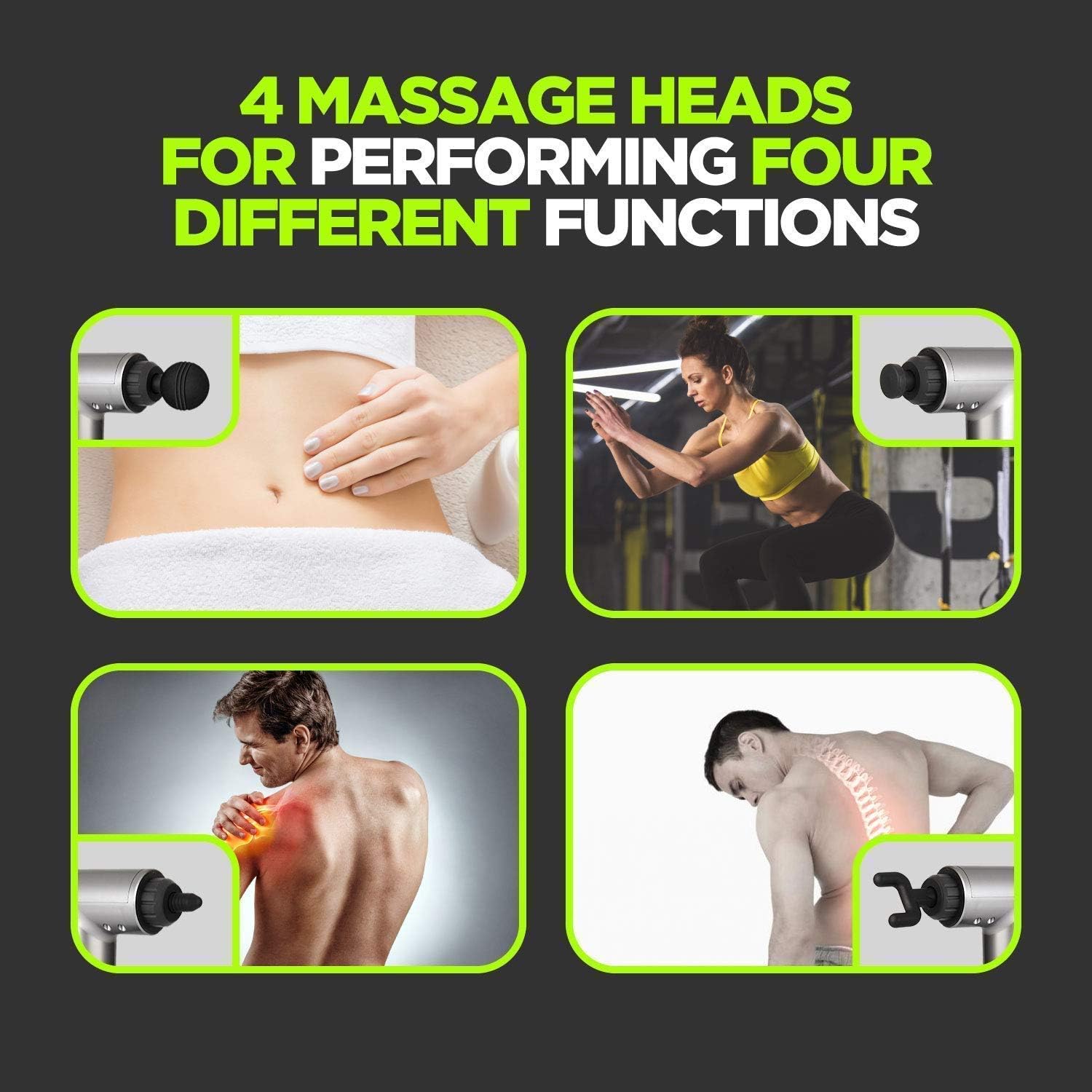 مسدس تدليك عضلات الجسم Fascial Gun لتخفيف الآلام والاسترخاء