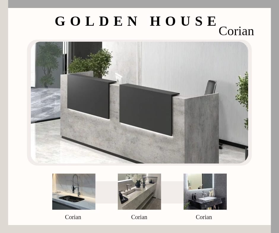 الكوريان افضل خامات للمطابخ وحمامات مادة غير مسامى