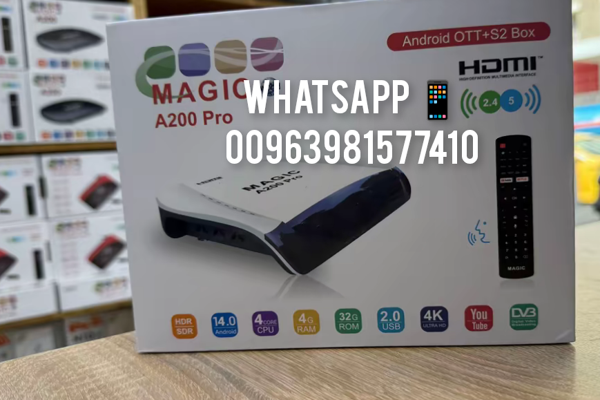 MAGIC A200 PRO 4K ANDROID OS 14 Satellite DVBS2 FOREVER
