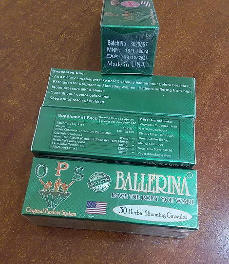 كبسولات بلارينا للتخسيس وحرق الدهون ballerina عدد 30 كبسولة