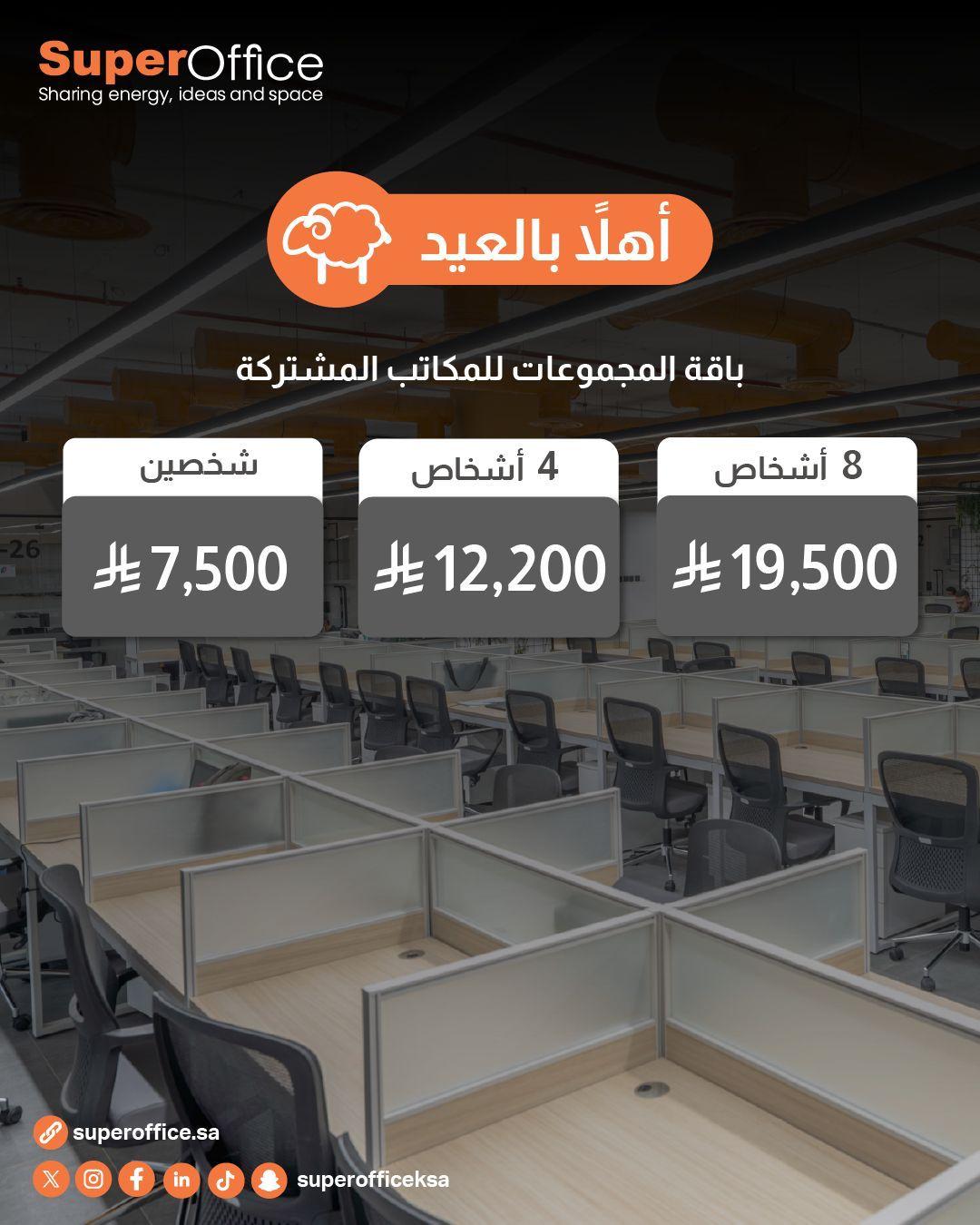 مكتب جاهز بالكامل – ثلاث فروع للاختيار