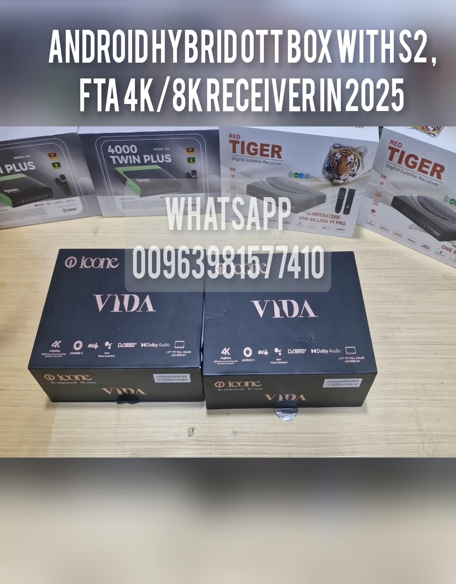 ANDROID HYBRID OTT BOX WITH S2 , FTA 4K/8K Receiver in 2025