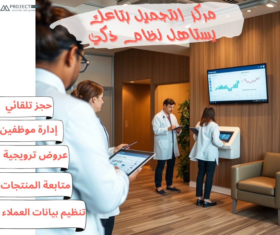 نظام بروجيكت متريك ERP الذكي لمراكز التجميل