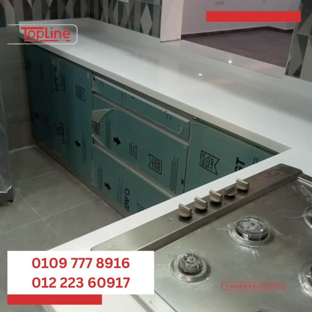 كوريان " رخام صناعى " اقراص مطابخ ، من توب لاين