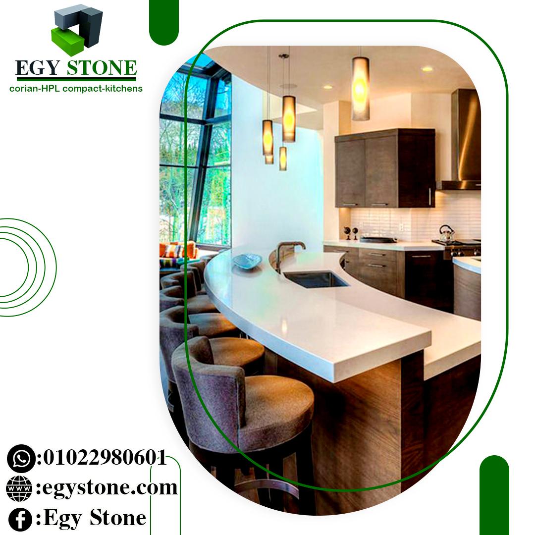 كاونتر توب للمطابخ و جزيرة المطبخ بالكوريان