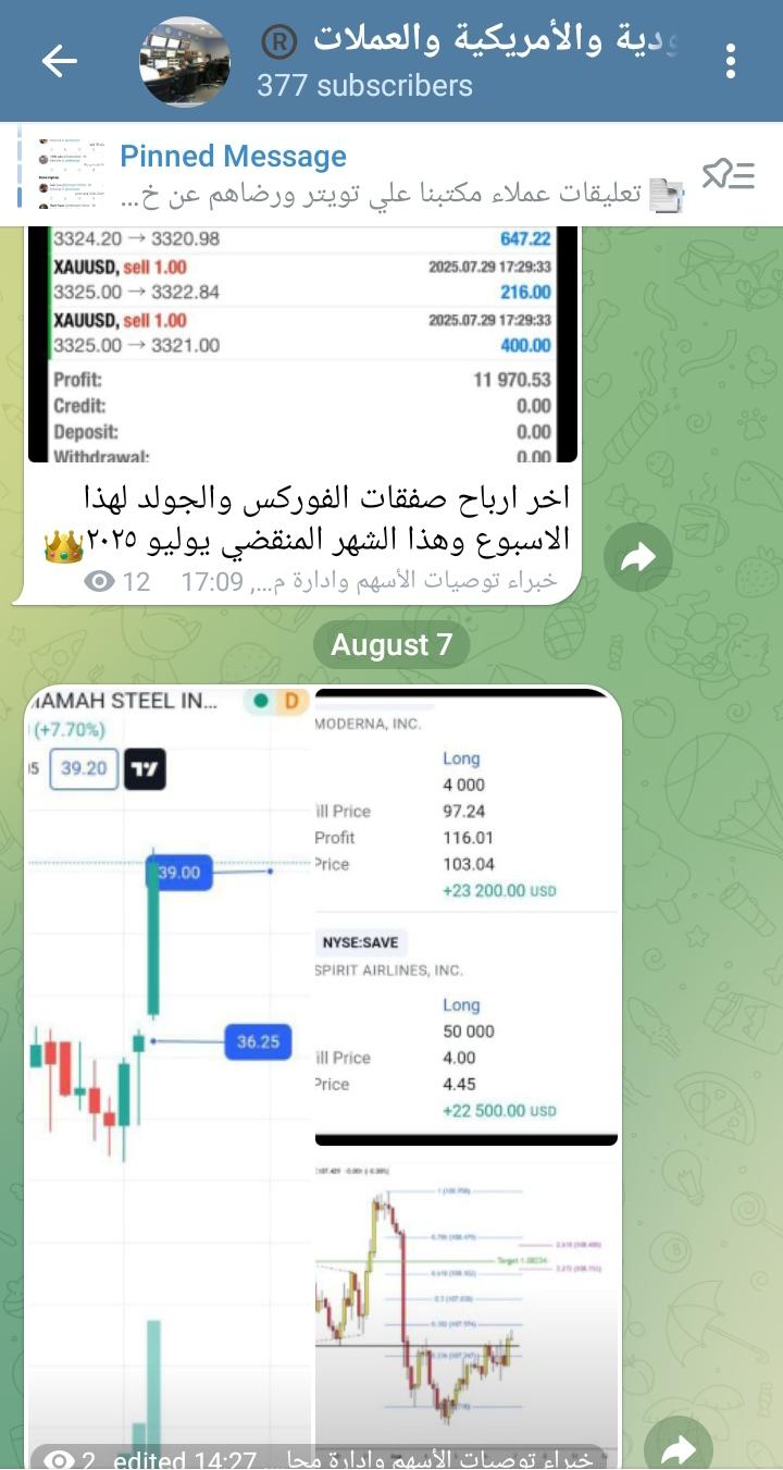 التوصيات الذهبية وإدارة محفظتك بالبورصة السعودية والأمريكية والعملات والذهب باعلي ربح يومي من مكتبنا