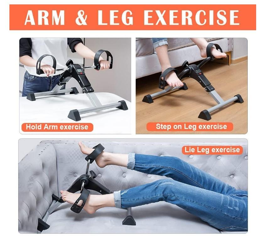 دراجة تمرين Pedal Exerciser تمارين لكبار السن مع شاشة رقمية