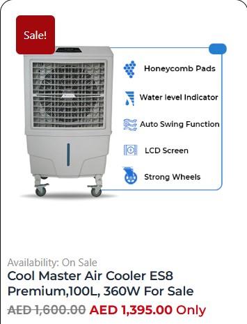 Air coolers at unbeatable prices for sale in Dubai.