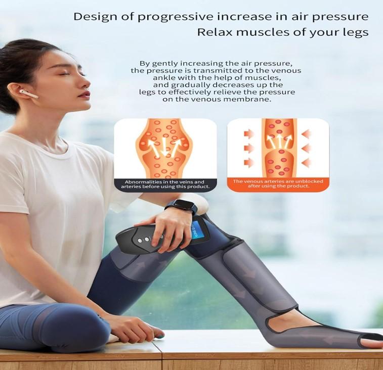 جهاز تدليك الساق مع وظيفة التسخين لراحة القدم