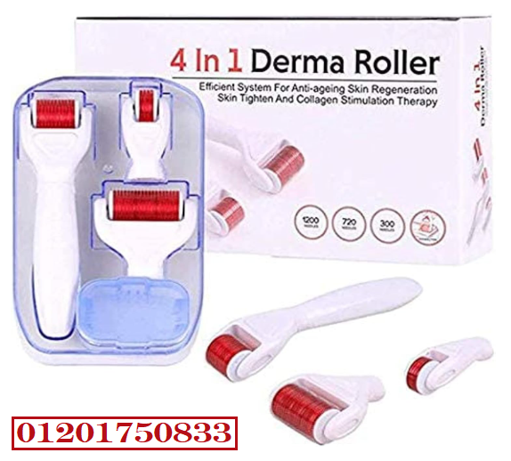 مجموعة ديرما رولر 4 في 1 للعناية بالبشرة مقاس 0.50 مل