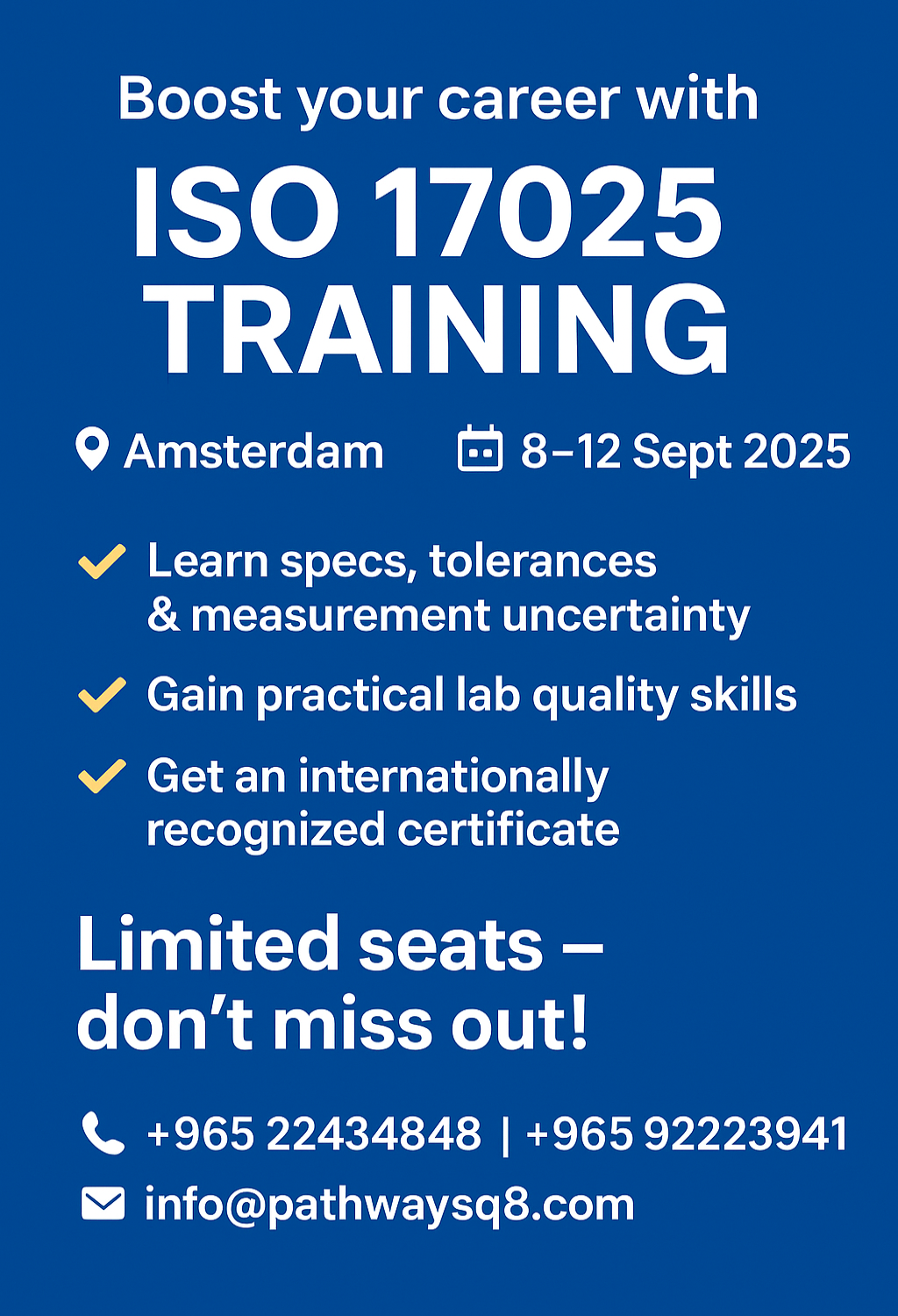 Boost your career with ISO 17025 Training!
