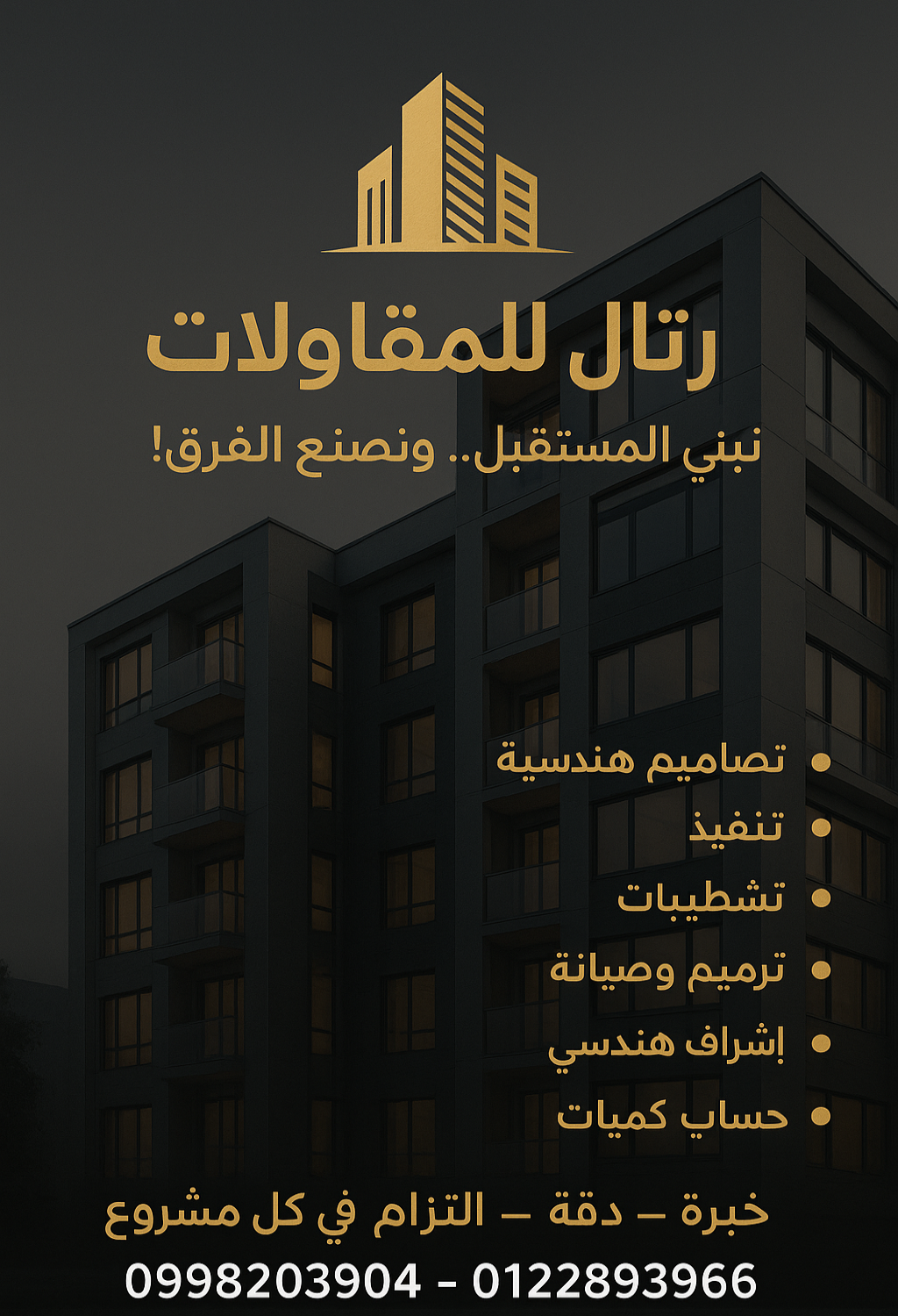 رتال للمقاولات حلول بناء متكامله_ ثقه _ جوده_ التزام