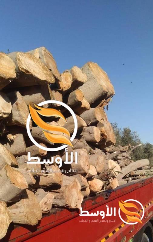 حطب زيتون للتصدير , حطب تدفئة ومشاوي صلابه عالية