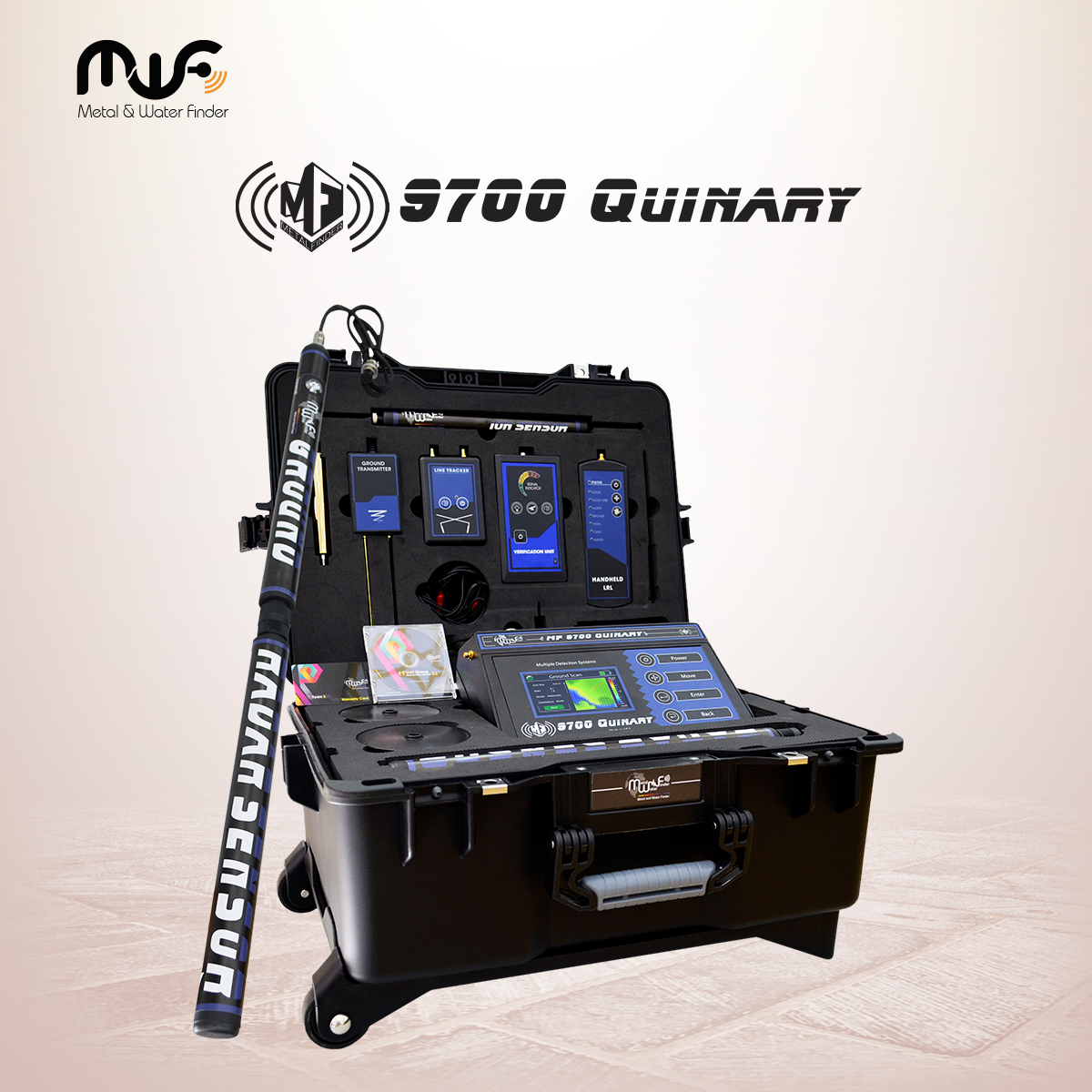 ✨ MF9700 QUINARY – محطة البحث المتكاملة عن الذهب والمعادن والمياه الجوفية! ✨