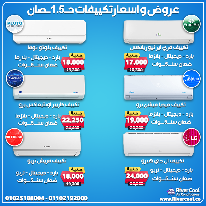 اسعار التكييفات 2.25 حصان أسعار المكيفات في مصر فريش