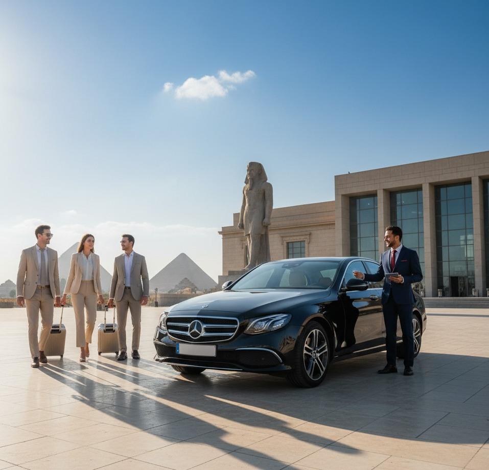 للزوار والشخصيات الهامة ورجال الأعمال الذين يخططون لزيارة المتحف المصري الكبير (GEM)مرسيدس E200