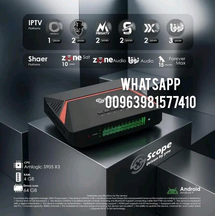 SCOPE G-NOTE PRO AMLOGIC 8K ANDROID FOREVER PRO