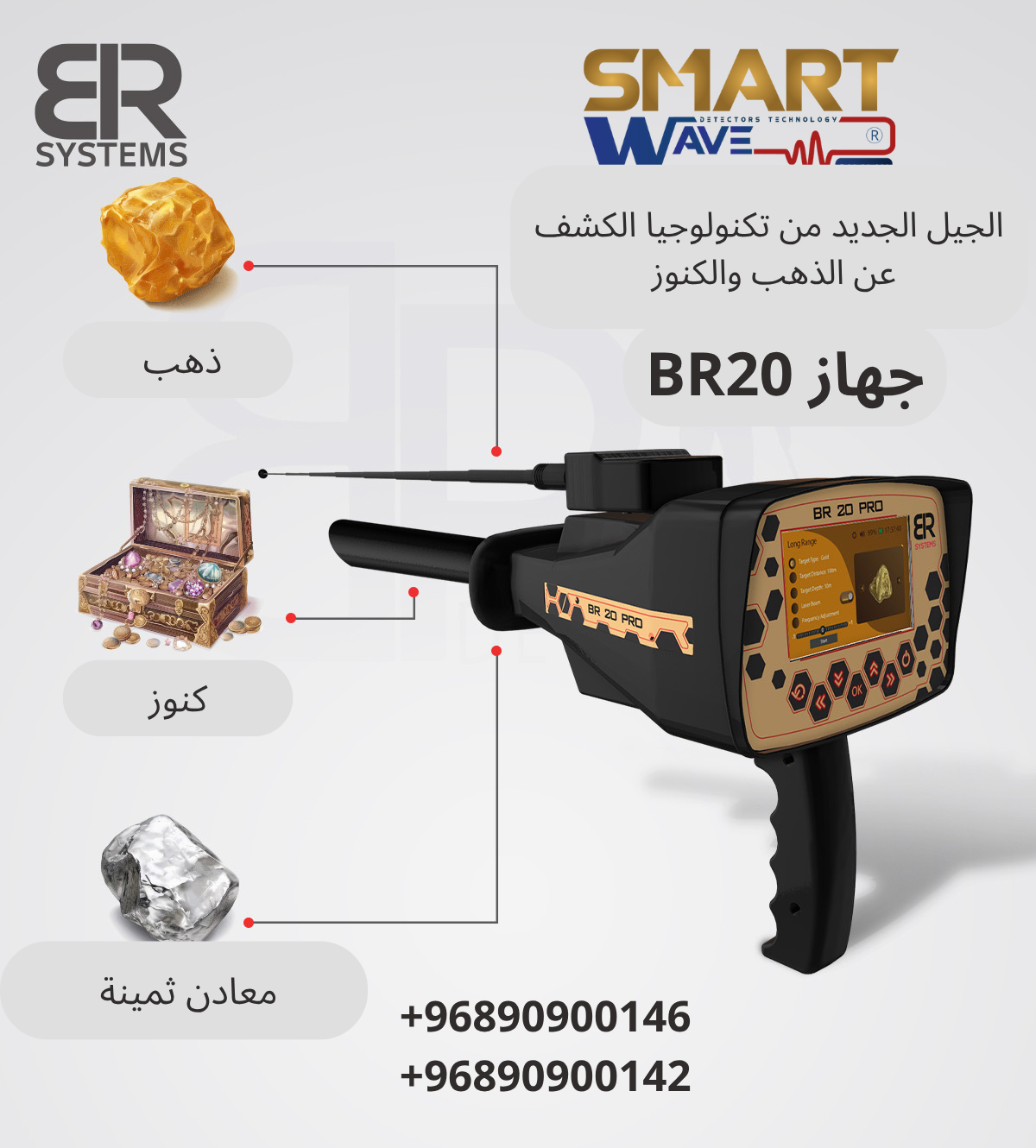 💎 BR 20 PRO – قوتك الذكية لاكتشاف الذهب والكنوز 💎