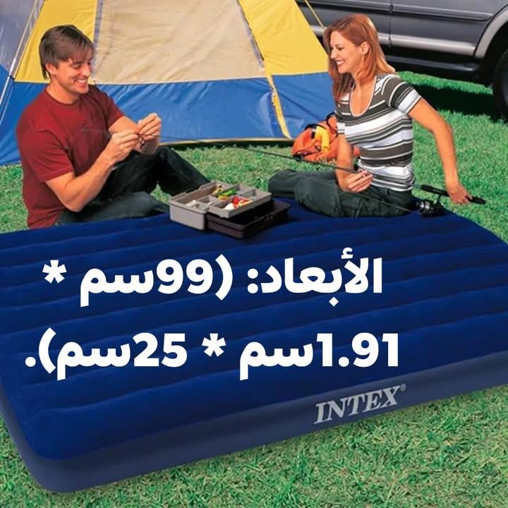 فرشات سرير نفخ انتيكس العالمية INTEX مقاس(99 سم * 191سم * 25سم) . السعر 25 دينار للطلب من داخل الارد