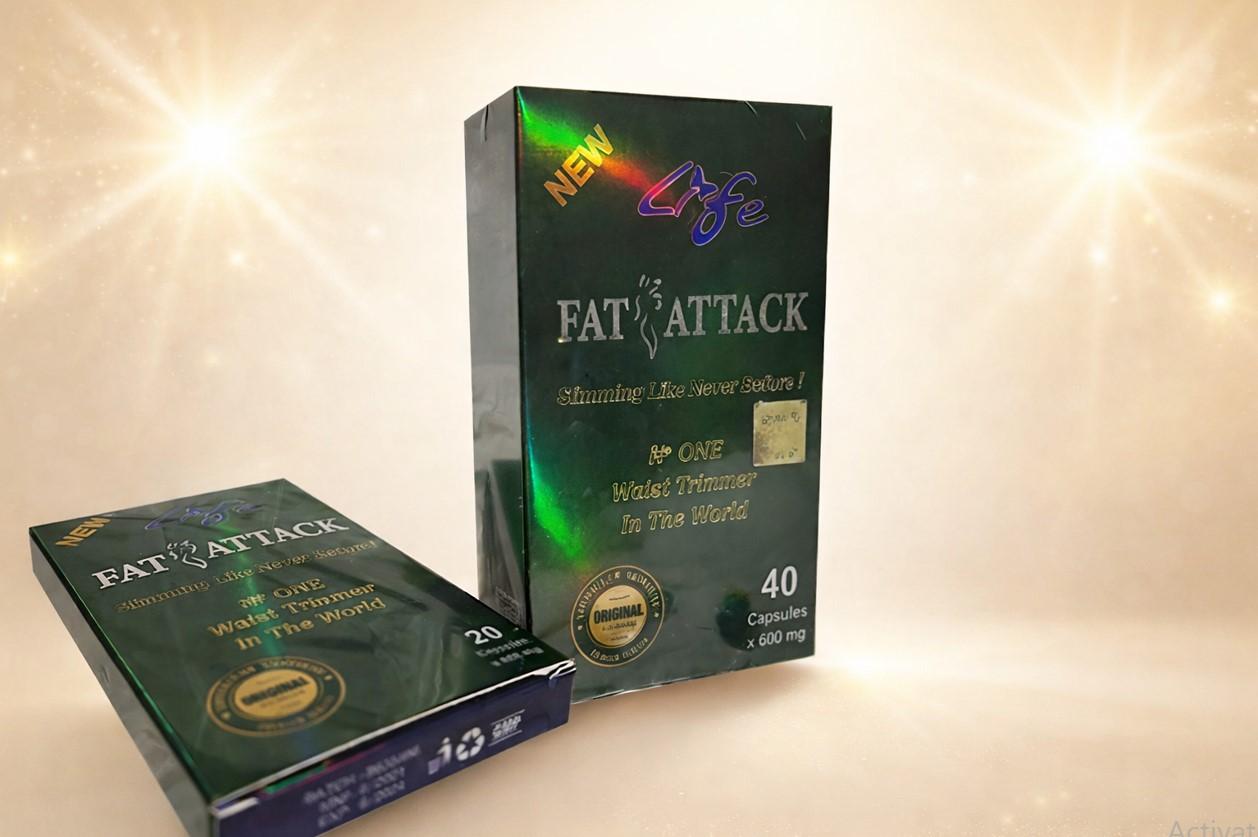 كبسولات فات اتاك fat attack للمساعدة في فقدان الوزن بشكل فعال وآمن.