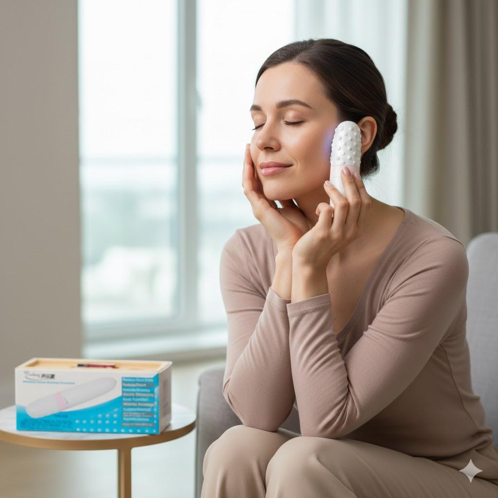 "قلم المساج الهزاز… استرخاء في متناول يدك"